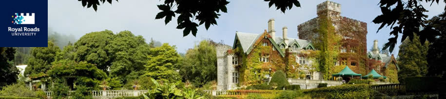 A panoramic photo of Hatley Castle at RRU