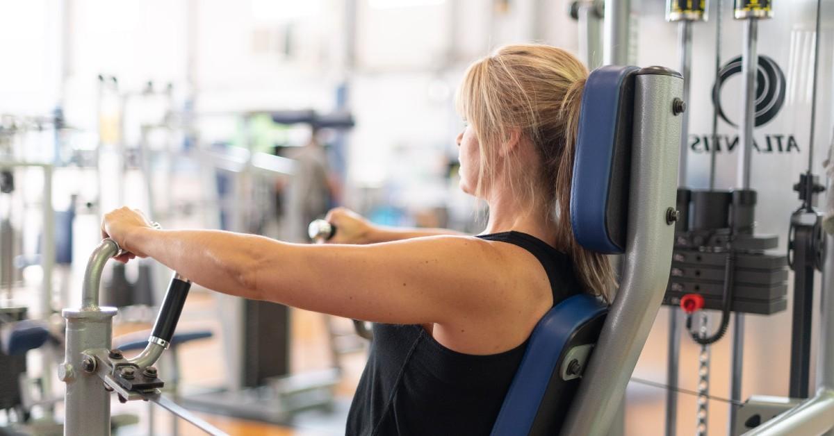 Person working out at the recreation centre