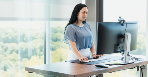 Person-at-standing-desk