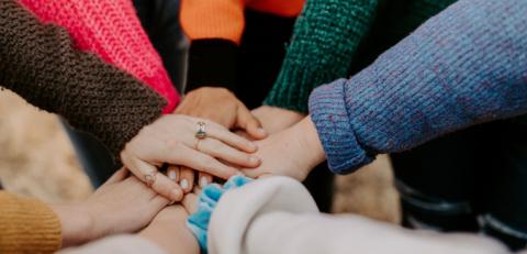 hands together touching in a circle hands together touching in a circle