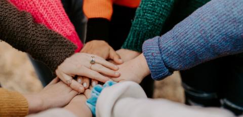 hands together touching in a circle