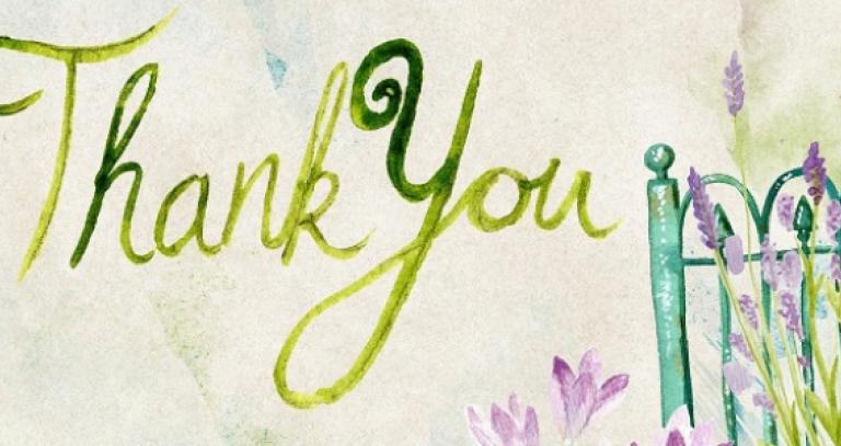 Drawing of "thank you"