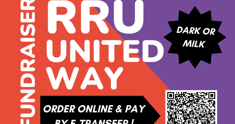 RRU United Way Purdy's Fundraising Bar sales.