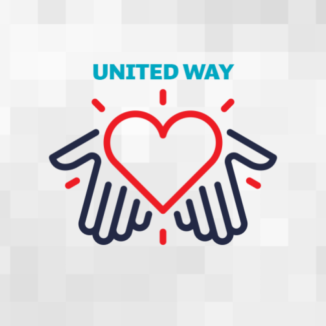 Decorative: United Way with heart and hands