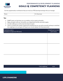 PDP worksheet cover